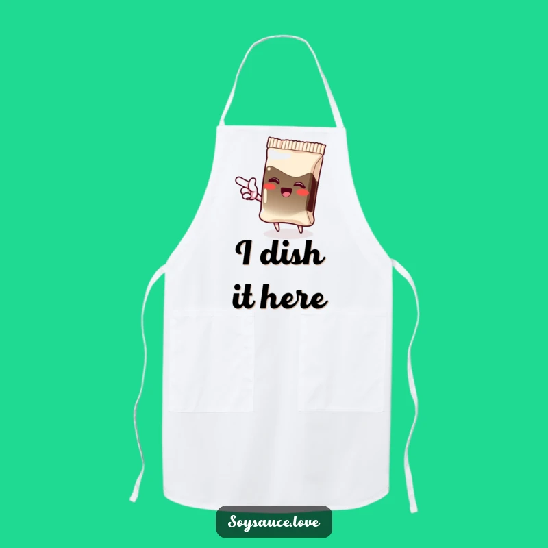 Funny Giggling Soy Sauce Apron, Cook with a Smile and Laughter