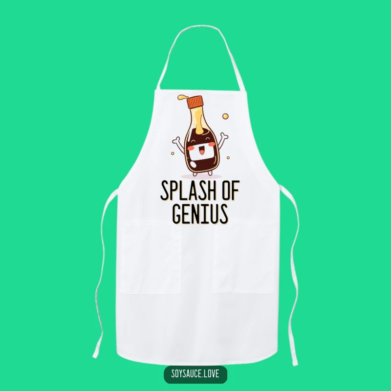 Funny Kawaii Soy Sauce Bottle Apron: Cook Up Fun with a Splash of Cuteness!