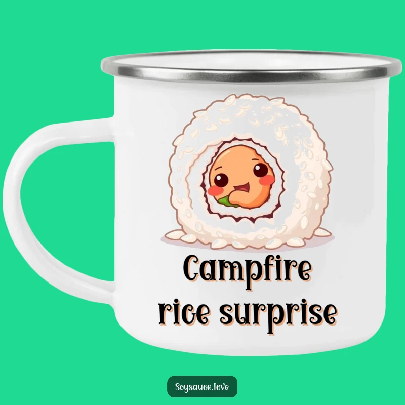 Funny Sushi Roll Camping Mug - Outdoor Peek Mug, Rice Companion, Terrific Funny Gift