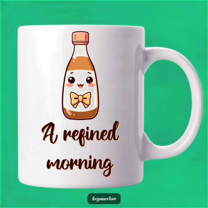 Funny Kawaii Soy Sauce Bow Tie Mug - Elegant Greeting Gift