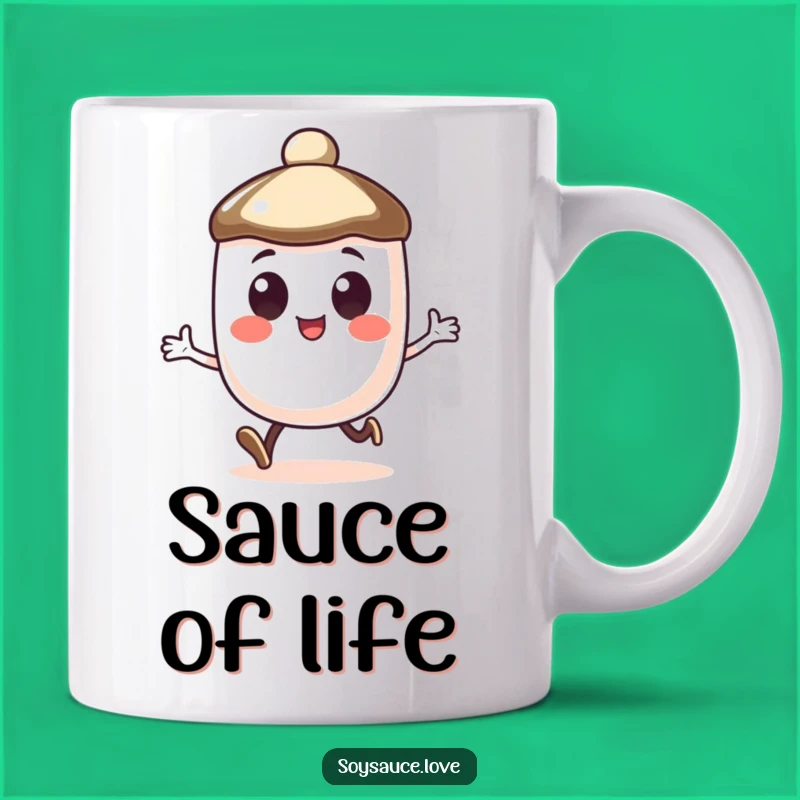 Funny Soy Sauce Cap Mug - Happy Hop Gift for Foodies