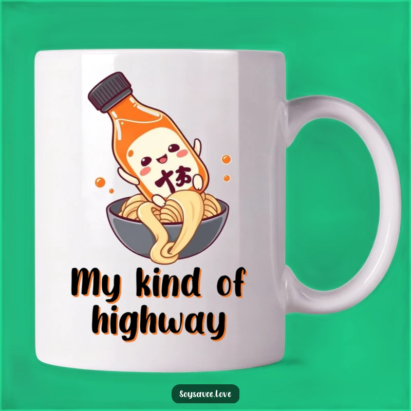 Funny Soy Sauce Noodle Slide Mug: A Hilarious Gag Gift for Foodies!