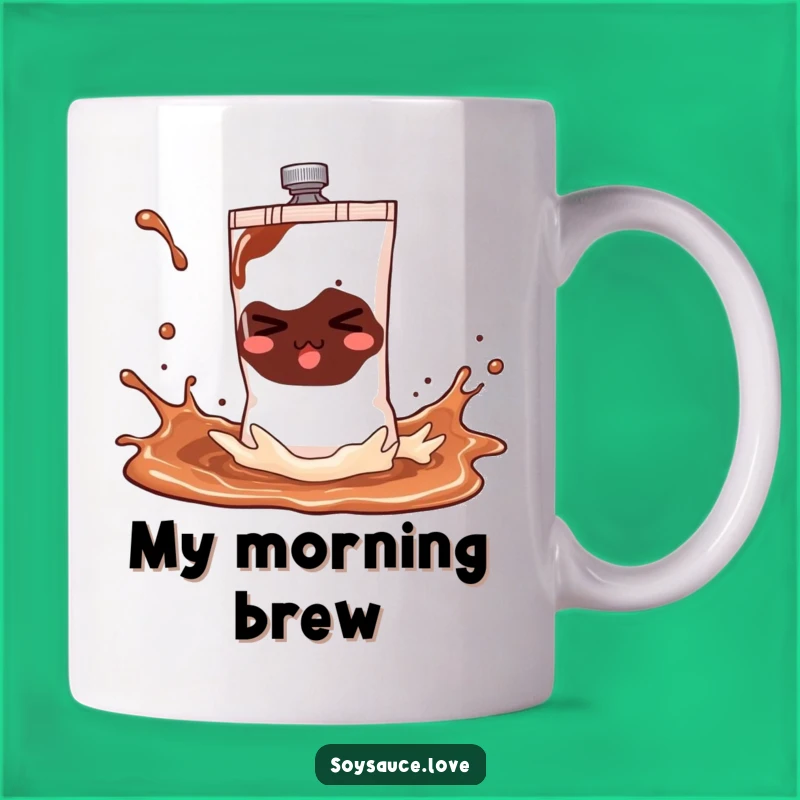 Funny Soy Sauce Sachet Splash Mug - Perfect Hilarious Gift for Foodies!