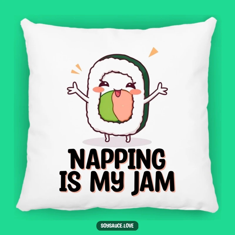 Cute Funny Kawaii Sushi Roll Dance Pillow - Winking Sushi Cushion, Gift