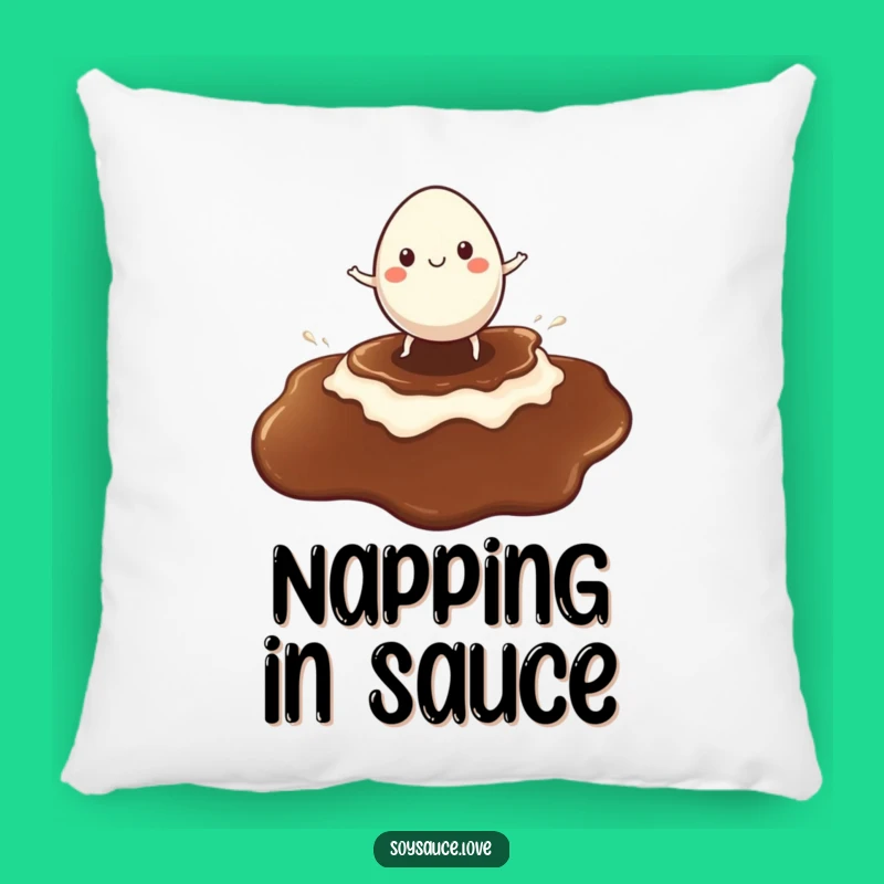 Funny Egg Surf Pillow - Soft Cheerful Surfer, Soy Sauce Accent, Adorable Funny Gift