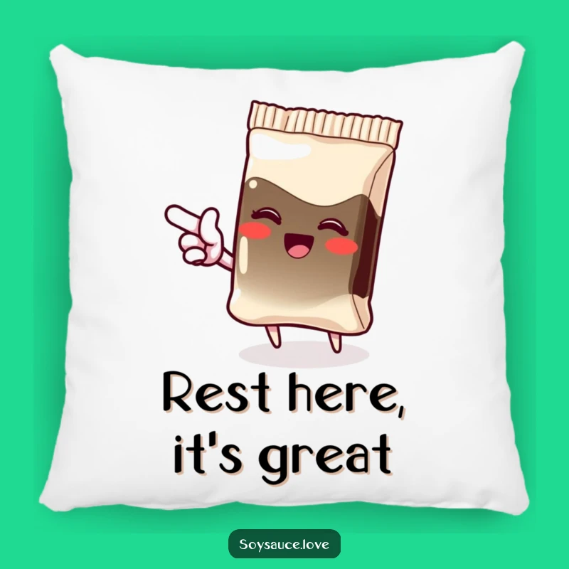 Funny Giggling Soy Sauce Pillow, Soft Comfort with a Humorous Touch