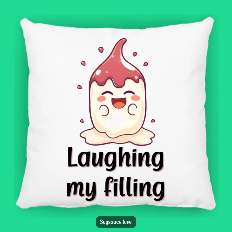Funny Kawaii Soy Sauce Splat Pillow: Snuggle with Smiles!