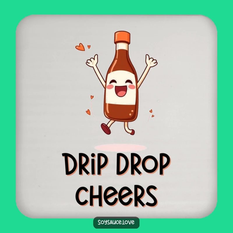 Funny Soy Sauce Jump Coaster: Joyful Condiment Protection for Tables