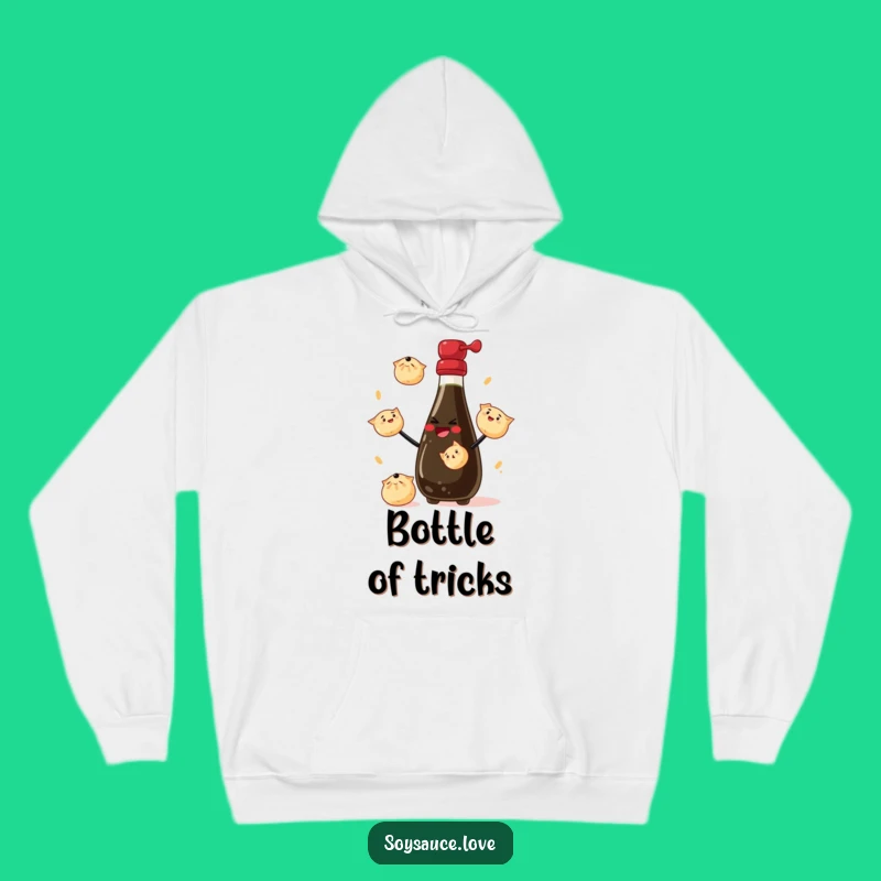 Funny Cozy Hoodie - Juggling Soy Sauce Bottle for Foodies Gift