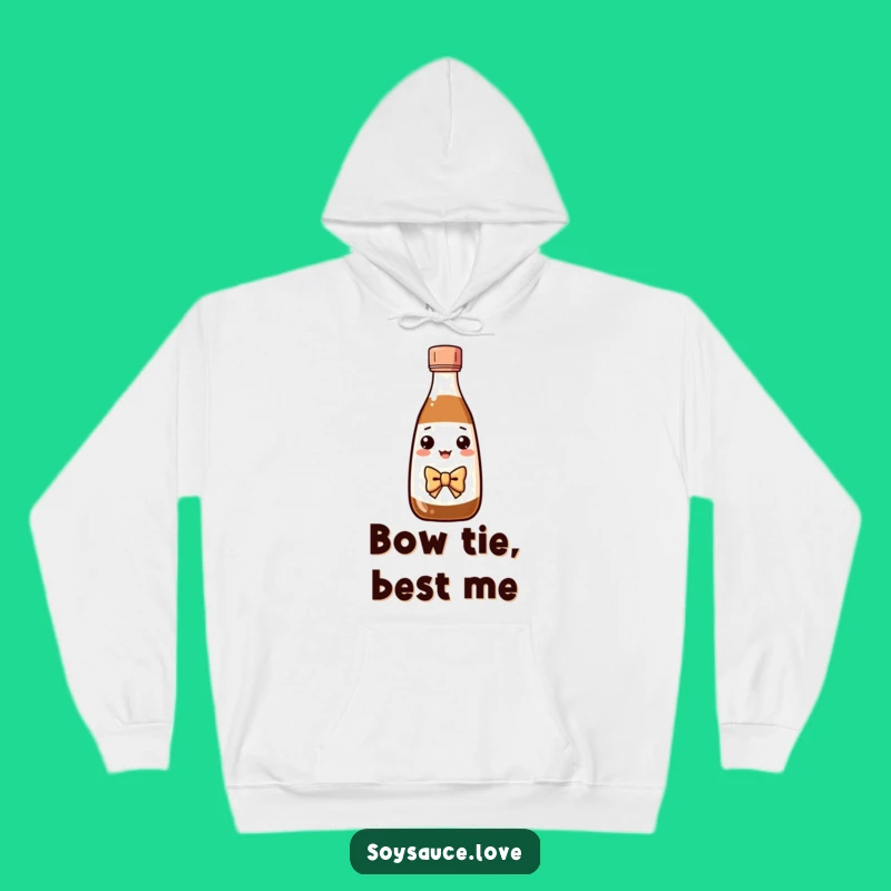 Cozy Funny Kawaii Soy Sauce Hoodie - Bow Tie Comfort Gift
