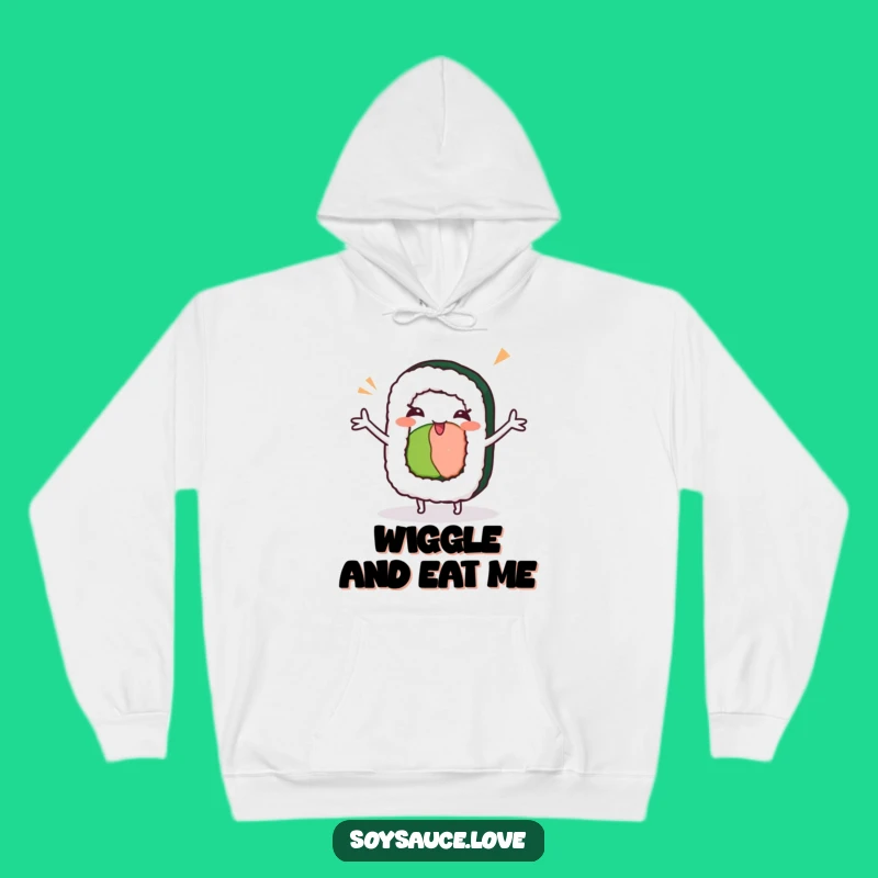 Cozy Funny Kawaii Sushi Roll Dance Hoodie - Winking Sushi Sweatshirt, Gift