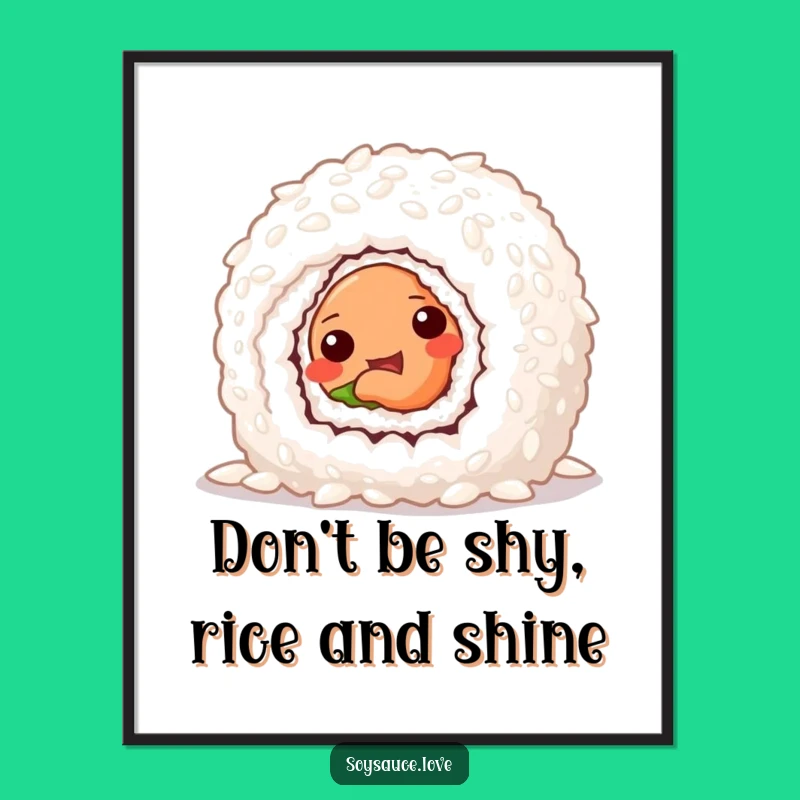 Funny Free Printable Wall Art: Mischievous Sushi, Quirky Downloadable Decor
