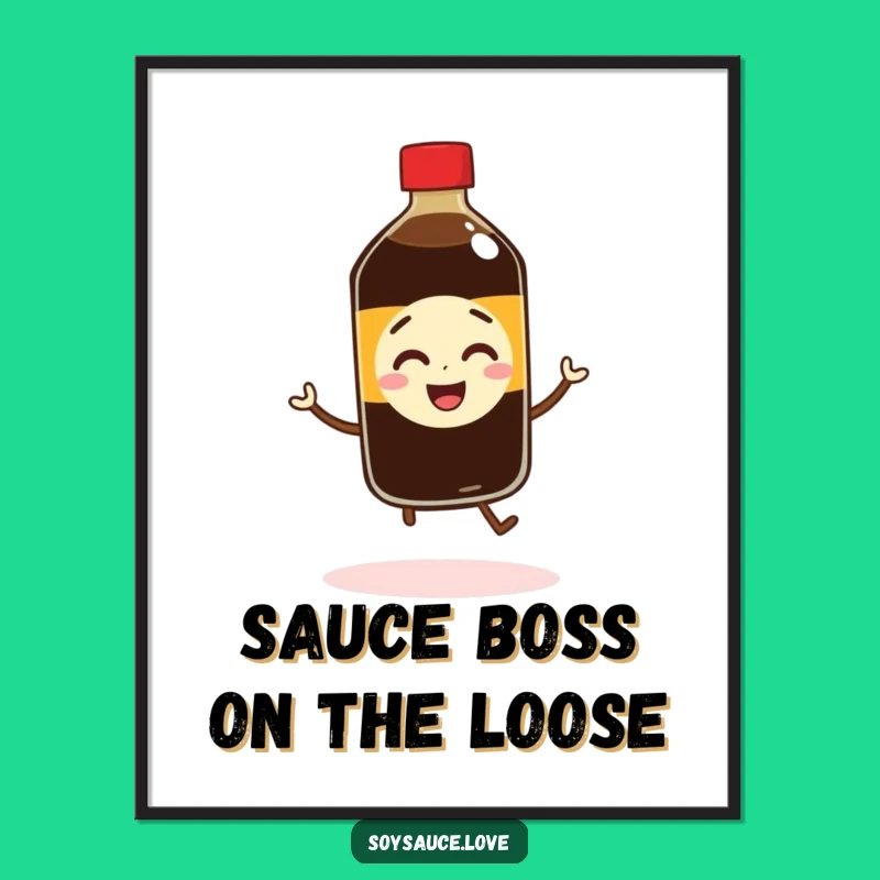Free Printable Wall Art: Funny Soy Sauce Jigging Bottle Downloadable Art!