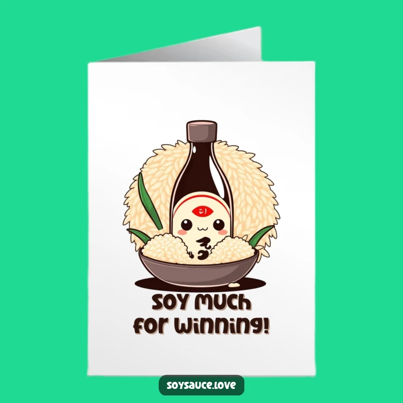 Sweet Free Printable Congrats Card: Soy Sauce Bottle Hiding Downloadable