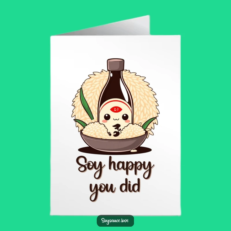 Adorable Free Printable Thank You Card: Soy Sauce Bottle Hiding Downloadable