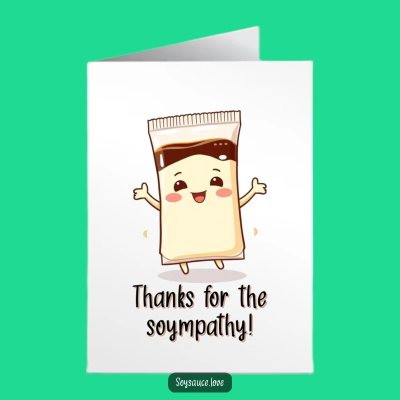 Free Printable Thank You Card: Soy Sauce Packet's Dance of Thanks