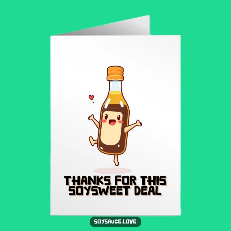 Free Printable Thank You Card: Cartwheeling Soy Sauce, Funny Downloadable Gift