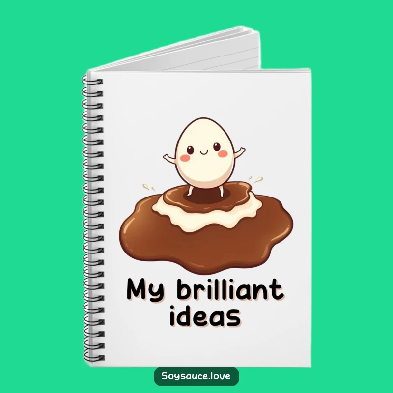 Funny Egg Surf Notebook - Cheerful Surfer Journal, Soy Sauce Notes, Useful Funny Gift