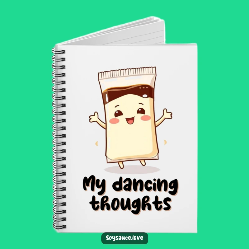 Funny Journal - Dancing Soy Sauce Packet Notebook for Notes Gift