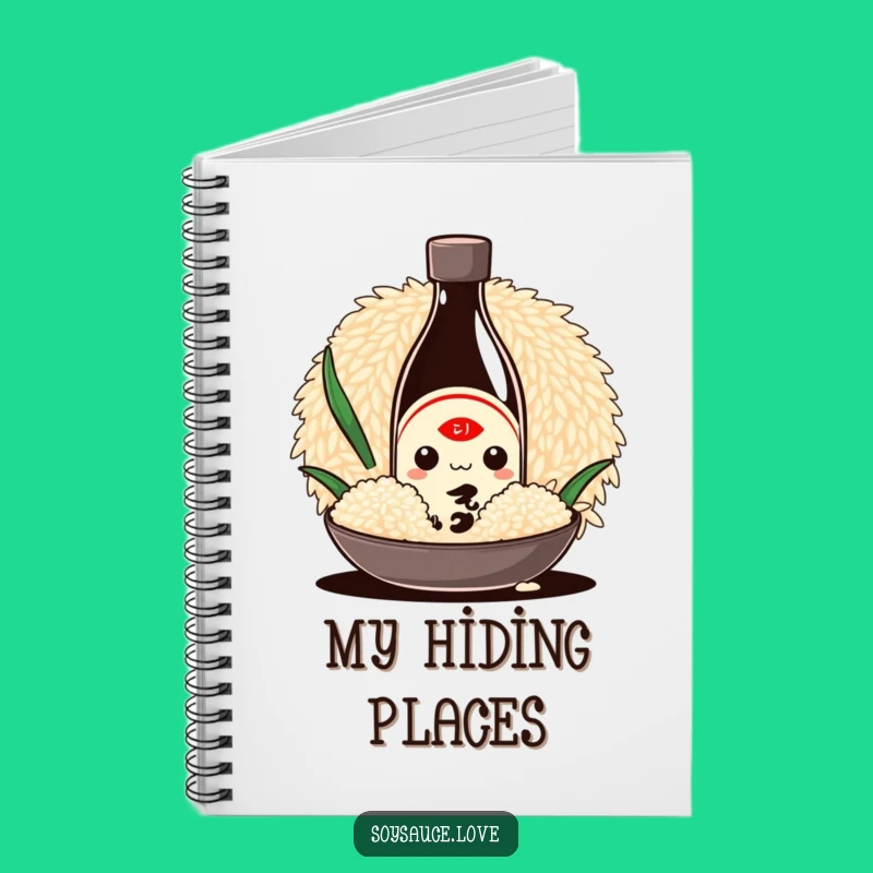 Funny Kawaii Soy Sauce Notebook - Jot Down Foodie Ideas & Notes