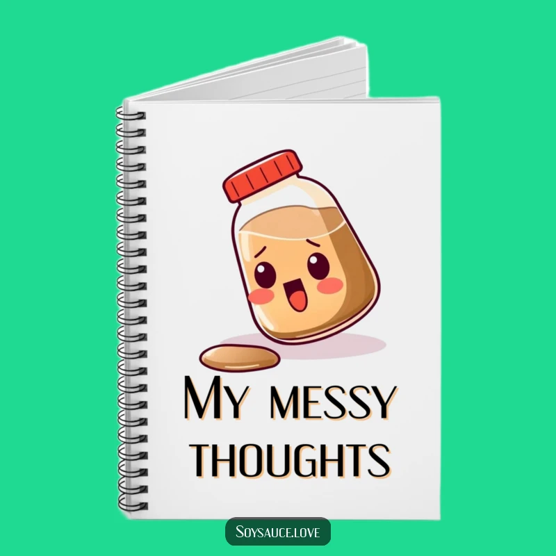 Funny Kawaii Soy Sauce Notebook, Jot Down Surprises, Ideal Funny Gift