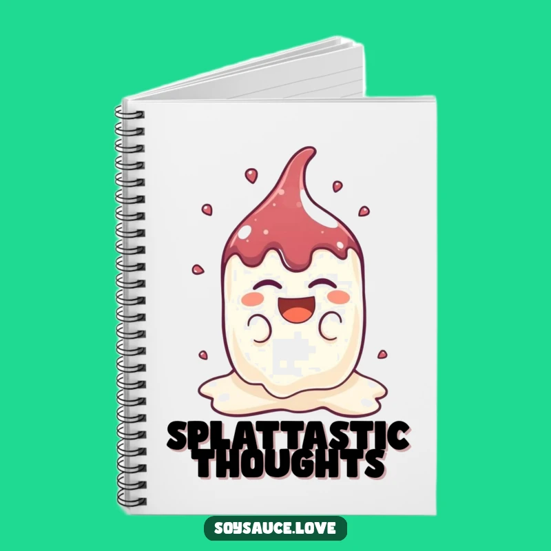 Funny Kawaii Soy Sauce Splat Notebook: Jot Down Laughs!