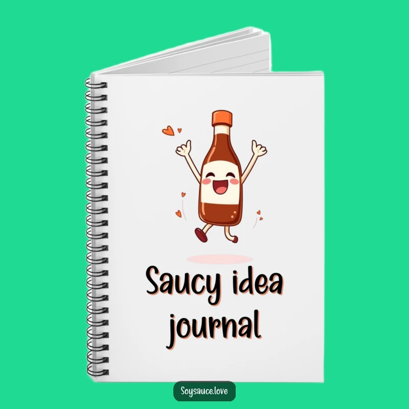 Funny Soy Sauce Jump Notebook: Joyful Condiment Journal for Culinary Ideas