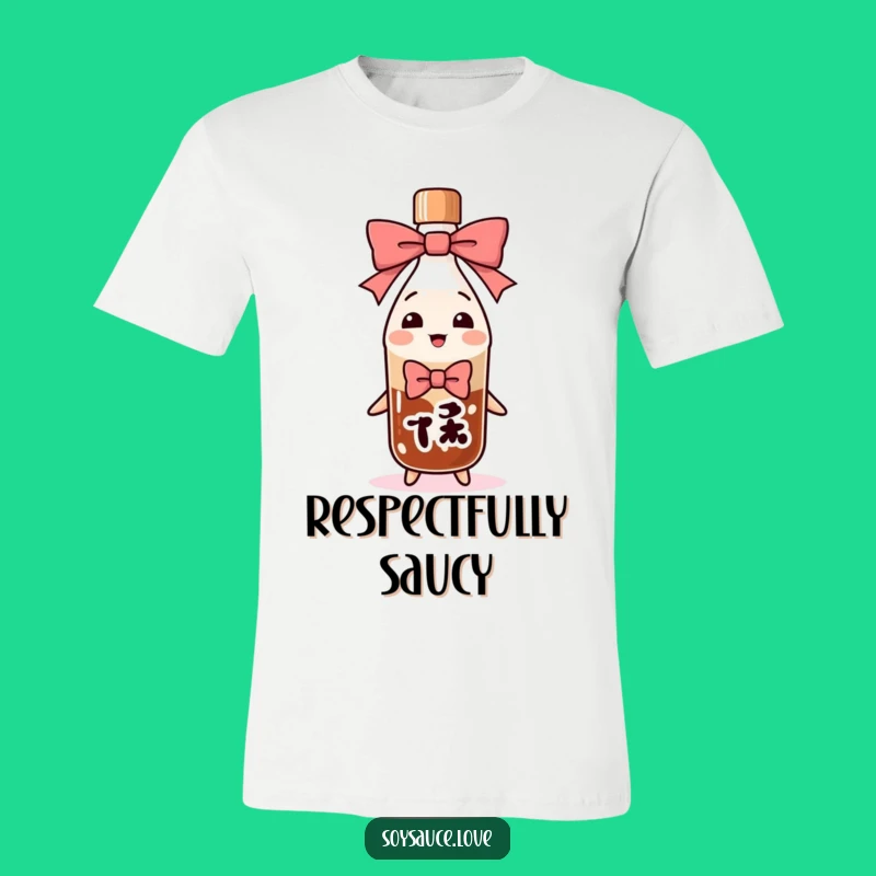 Funny Bowing Soy Sauce Bottle T-Shirt: A Hilarious Nod to Politeness!
