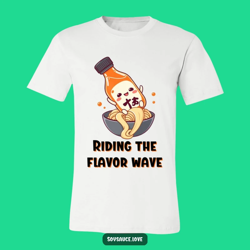 Funny Soy Sauce Noodle Slide T-Shirt: A Hilarious Gift for Condiment Fans!