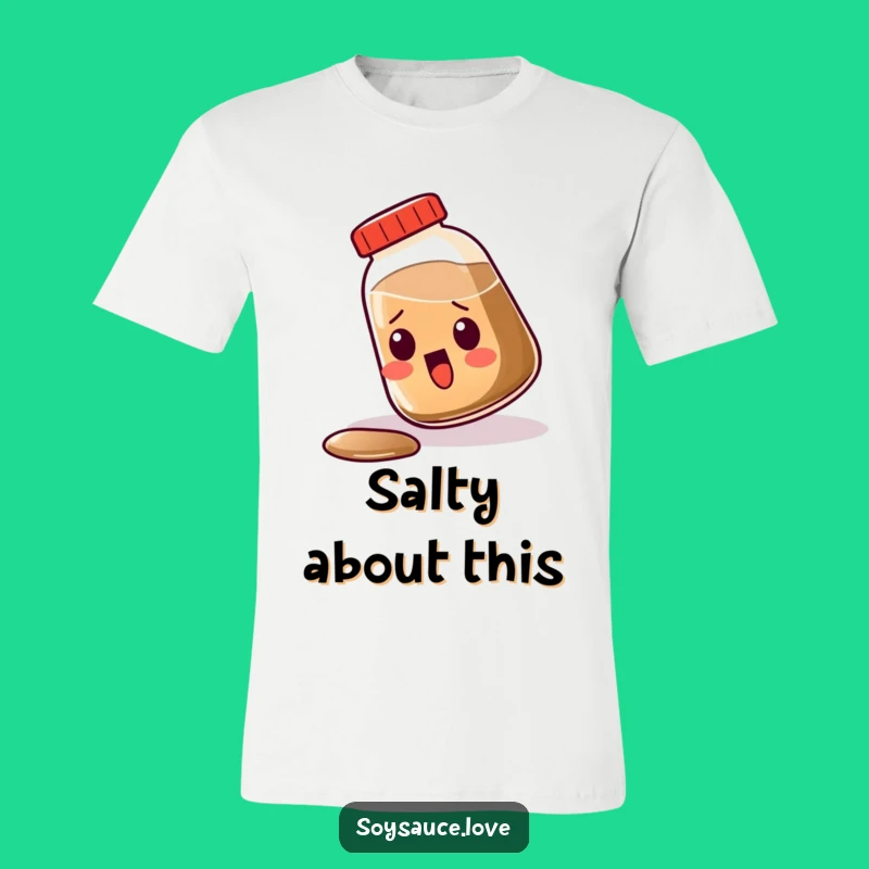 Funny Kawaii Soy Sauce T-Shirt, Surprised Spill Design, Great Funny Gift