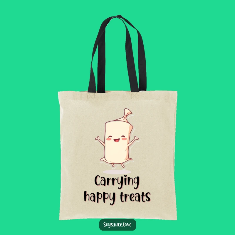 Funny Wonton Twirl Tote Bag - Durable Joyful Wrapper, Happy Design, Excellent Funny Gift