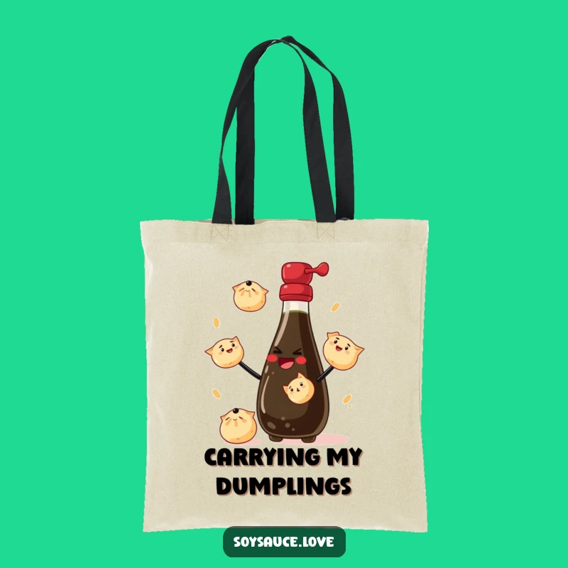 Funny Tote Bag - Juggling Soy Sauce Bottle for Groceries Gift