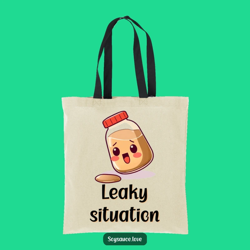 Funny Kawaii Soy Sauce Tote Bag, Carry the Surprise, Perfect Funny Gift