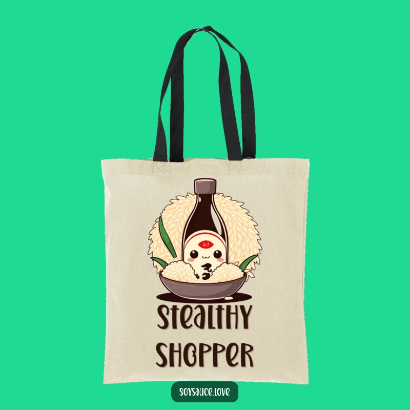 Funny Kawaii Soy Sauce Tote Bag - Stylish Carry-All for Food Lovers